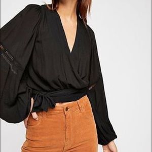 Free People Dream Girl Wrap Top